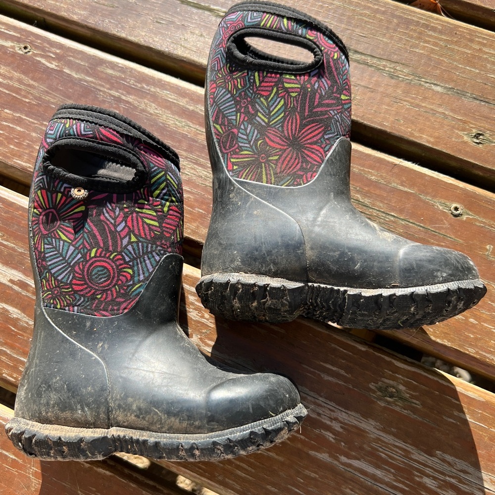 Colorful Patterned Bog Boots